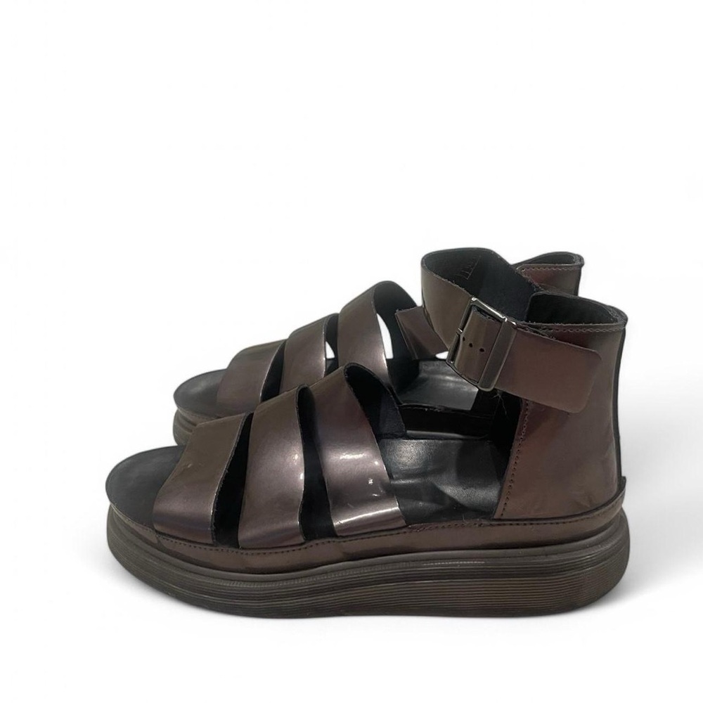 DR MARTENS CLARISSA II METALLIC GLADIATOR CHUNKY PLATFORM ANKLE  SANDAL 🪂🍾